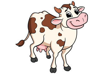 Cute cow cartoon Stock Vector