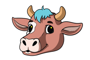 Cute cow cartoon Stock Vector