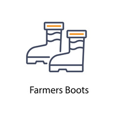Farmers Boots vector icon