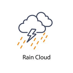 Rain Cloud vector icon