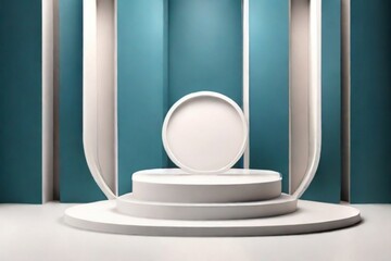 3d render of a podium