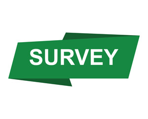 survey button on white background. survey button sign