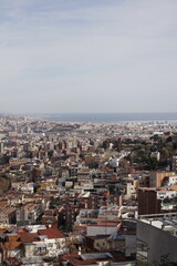 Vue de Barcelone et de la Méditerranée