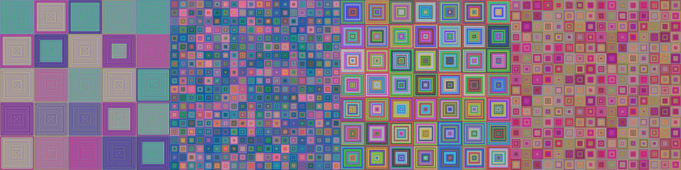 Abstract square background set