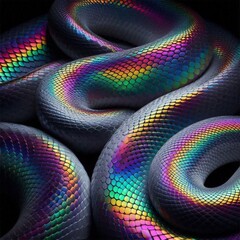  Iridescent snake skin