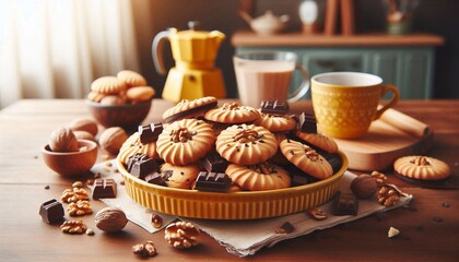 Butterkekse mit Schokolade