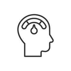 Emotional balance, in line design. Emotional balance, mental health, mindfulness, wellbeing, calm, stability, peace on white background vector. Emotional balance editable stroke icon.
