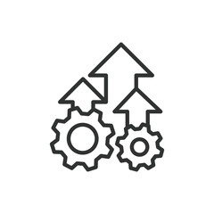 Productivity, in line design. Productivity, efficiency, time management, focus, task completion, goal setting, workflow on white background vector. Productivity editable stroke icon.