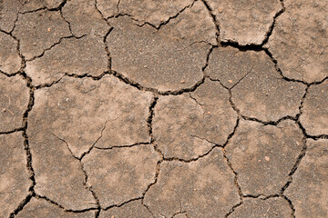 Wall texture soil dry crack pattern of drought lack of water of nature brown old broken background.