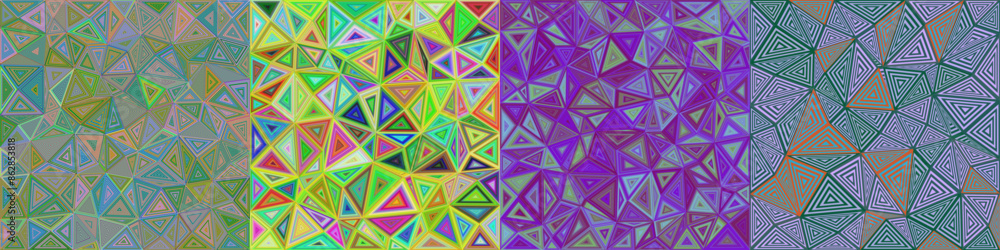 Poster abstract triangle polygon background set