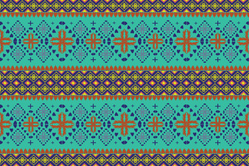 Navajo tribal vector seamless pattern. Native American ornament. Ethnic South Western decor style. Boho geometric ornament. Vector seamless pattern. Mexican blanket, rug. Woven carpet illustration
