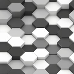 Chic interlocking hexagon pattern wallpaper with minimalist design and bold style