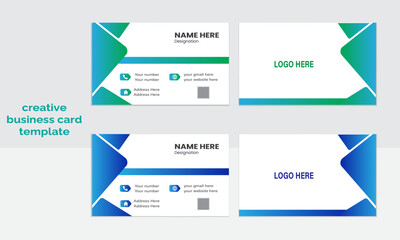 Fototapeta premium Modern business card print templates. Creative and clean corporate business card template, Corporate business card layout.