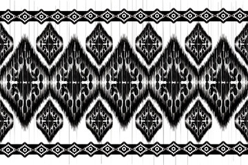 ikat Abstract Ethnic art. Seamless pattern in tribal, folk embroidery, and Mexican style. Aztec geometric art ornament print.Design for carpet, cover.wallpaper, wrapping, fabric, clothing