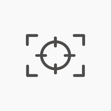 recommend clip art: sniper, gun, target icon vector. goal, aim outline vector	