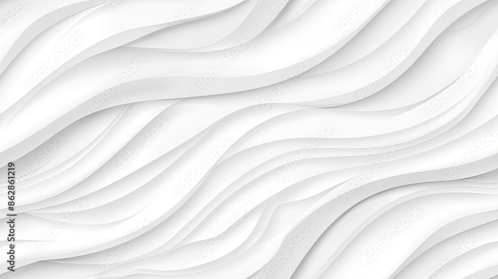 Poster a close-up image of a white, abstract background with wavy lines, creating a smooth and elegant text