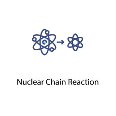 Nuclear Chain Reaction vector icon