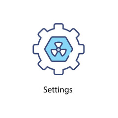 Settings vector icon 