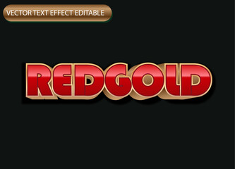 Gold editable text style effect. Vector text effect with luxury concept
