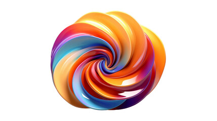 Abstract colorful shape Isolated on transparent background