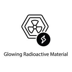 Glowing Radioactive Material vector icon