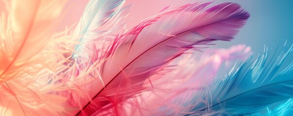 Obraz premium Colorful close-up of feathers in pastel hues for vibrant mobile wallpaper