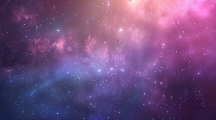 Naklejka premium A mesmerizing view of a purple and blue galaxy filled with stars and cosmic clouds, depicting the vastness of space.