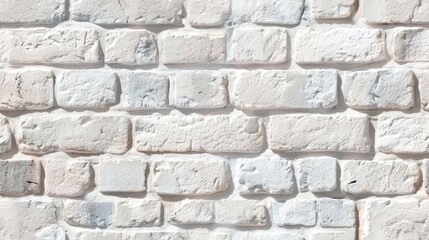 Fototapeta premium Seamless pattern of a white painted brick wall with textured surface. Ideal as a clean and simple backdrop for various projects.