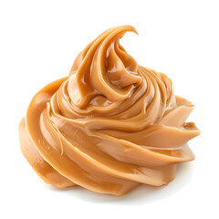 Caramel dulce de leche isolated on white background