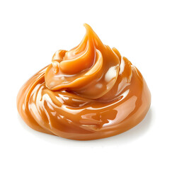 Caramel dulce de leche isolated on white background