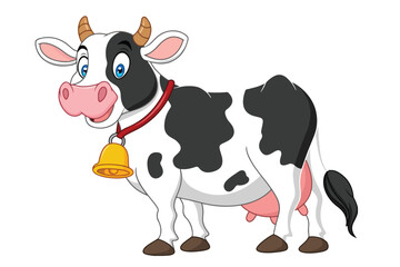 Cute cow cartoon Stock Vector