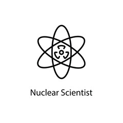 Nuclear Scientist vector icon