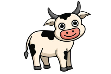 Cute cow cartoon Stock Vector