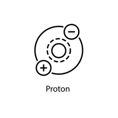 Proton vector icon 