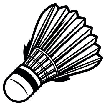 recommend clip art: The Force of the Swing Shuttlecock Crest Icon in Badminton
                    