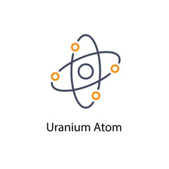Uranium Atom vector icon