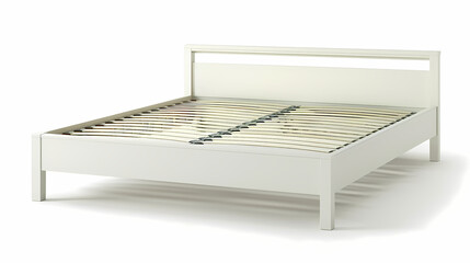 The modern IKEA bookshelf with simple white shelves and a natural wood frame