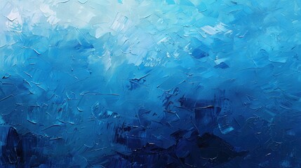 Abstract acrylic painting Blue ombre texture effect 