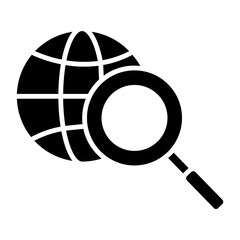 Global Research Glyph Icon