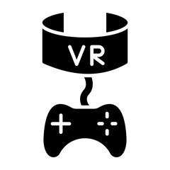 Vr Game Glyph Icon