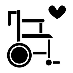 Wheelchair Glyph Icon