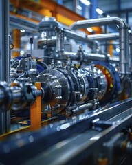 Fototapeta premium industrial machinery innovation, advancing technology, improving efficiency and productivity.