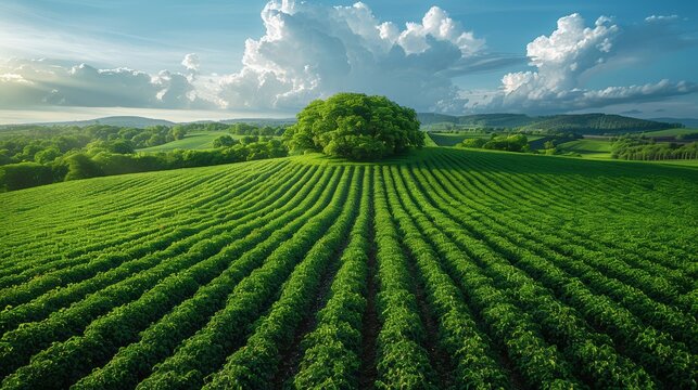 Satellite Imaging for Farming: Satellite imagery being used to analyze large agricultural fields, showcasing the use of space technology in monitoring crop health. 