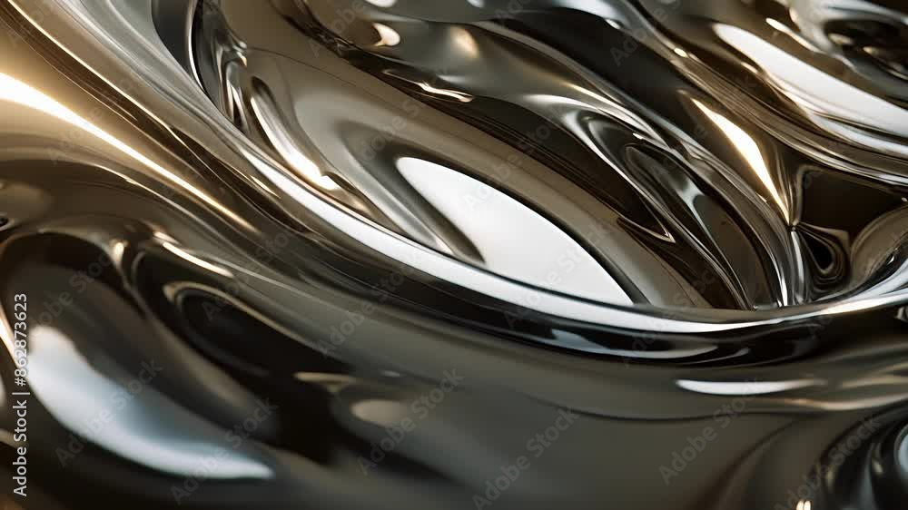 Poster the contrast between light and dark creates depth in this macro texture shot of highly polished chro