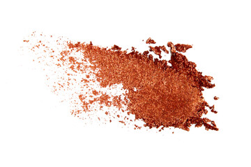 Smear of eyeshadow on blank background