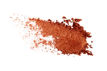 Smear of eyeshadow on blank background