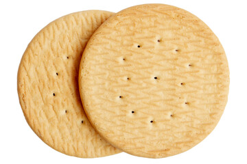 round cookies on blank background