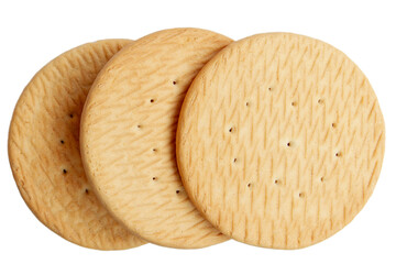 round cookies on blank background