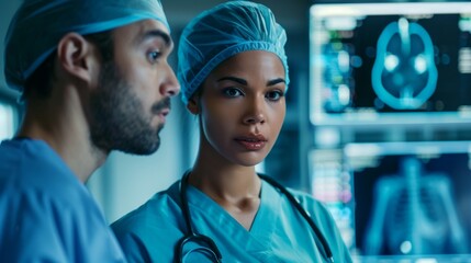 Medical Professionals Discussing Patient Data - Generative AI