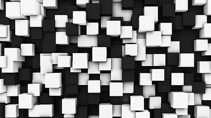 White and black square shape abstract background pattern
